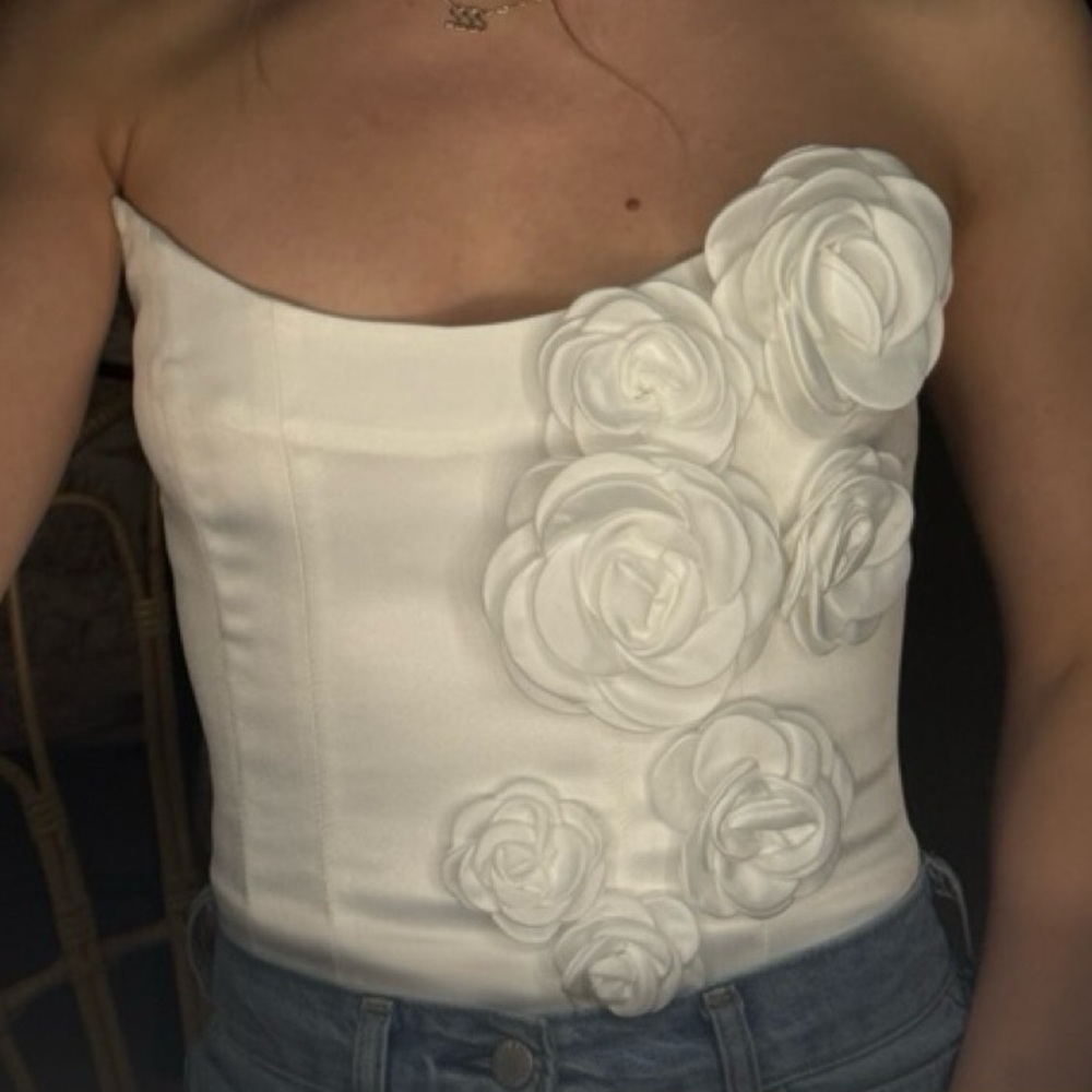 Lovers & Friends White Corset Top